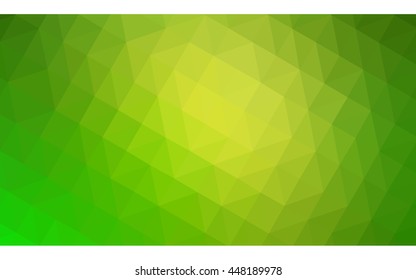 Multicolor green, yellow, orange polygonal illustration, which consist of triangles. Geometric background in Origami style with gradient. Triangular design for your business.