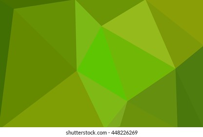 Multicolor green, yellow, orange polygonal illustration, which consist of triangles. Geometric background in Origami style with gradient. Triangular design for your business.