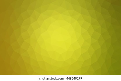 Multicolor green, yellow, orange polygonal illustration, which consist of triangles. Geometric background in Origami style with gradient. Triangular design for your business.