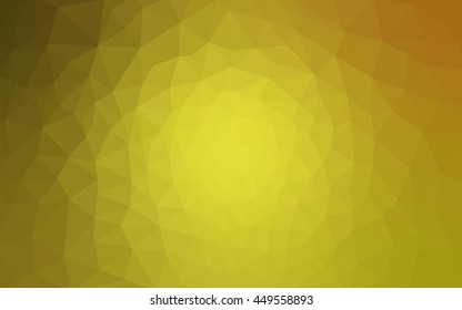 Multicolor green, yellow, orange polygonal illustration, which consist of triangles. Geometric background in Origami style with gradient. Triangular design for your business.
