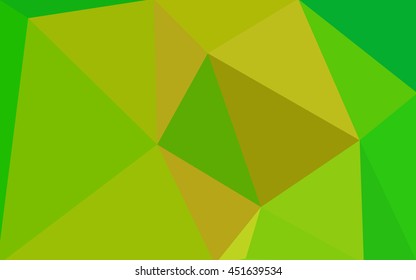 Multicolor green, yellow, orange polygonal illustration, which consist of triangles. Geometric background in Origami style with gradient. Triangular design for your business.