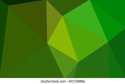 Multicolor green, yellow, orange polygonal illustration, which consist of triangles. Geometric background in Origami style with gradient. Triangular design for your business.