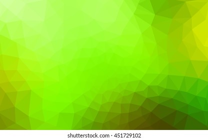 Multicolor green, yellow, orange polygonal illustration, which consist of triangles. Geometric background in Origami style with gradient. Triangular design for your business.