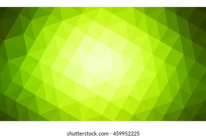 Multicolor green, yellow, orange polygonal illustration, which consist of triangles. Geometric background in Origami style with gradient. Triangular design for your business.