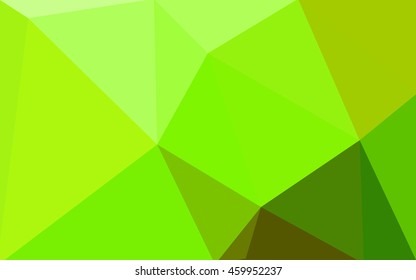 Multicolor green, yellow, orange polygonal illustration, which consist of triangles. Geometric background in Origami style with gradient. Triangular design for your business.