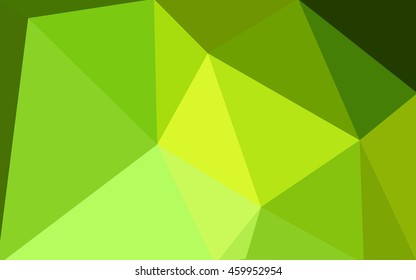 Multicolor green, yellow, orange polygonal illustration, which consist of triangles. Geometric background in Origami style with gradient. Triangular design for your business.