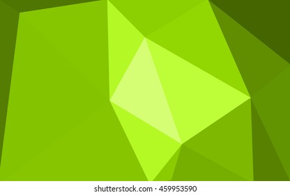 Multicolor green, yellow, orange polygonal illustration, which consist of triangles. Geometric background in Origami style with gradient. Triangular design for your business.