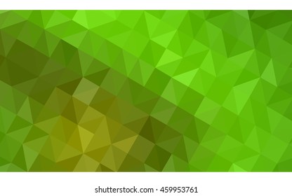 Multicolor green, yellow, orange polygonal illustration, which consist of triangles. Geometric background in Origami style with gradient. Triangular design for your business.