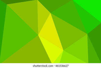 Multicolor green, yellow, orange polygonal illustration, which consist of triangles. Geometric background in Origami style with gradient. Triangular design for your business.
