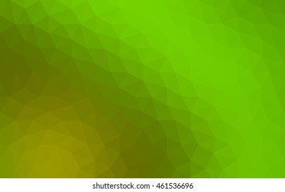 Multicolor green, yellow, orange polygonal illustration, which consist of triangles. Geometric background in Origami style with gradient. Triangular design for your business.