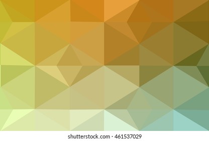 Multicolor green, yellow, orange polygonal illustration, which consist of triangles. Geometric background in Origami style with gradient. Triangular design for your business.