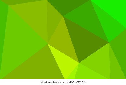 Multicolor green, yellow, orange polygonal illustration, which consist of triangles. Geometric background in Origami style with gradient. Triangular design for your business.