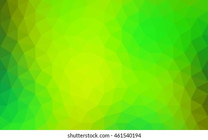 Multicolor green, yellow, orange polygonal illustration, which consist of triangles. Geometric background in Origami style with gradient. Triangular design for your business.