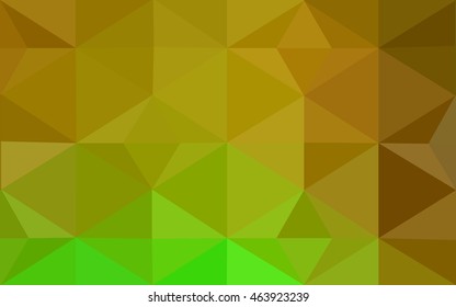 Multicolor green, yellow, orange polygonal illustration, which consist of triangles. Geometric background in Origami style with gradient. Triangular design for your business.