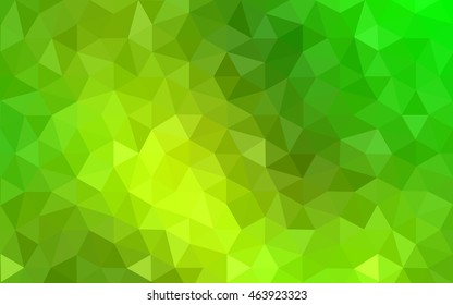 Multicolor green, yellow, orange polygonal illustration, which consist of triangles. Geometric background in Origami style with gradient. Triangular design for your business.