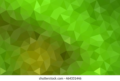Multicolor green, yellow, orange polygonal illustration, which consist of triangles. Geometric background in Origami style with gradient. Triangular design for your business.