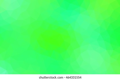 Multicolor green, yellow, orange polygonal illustration, which consist of triangles. Geometric background in Origami style with gradient. Triangular design for your business.