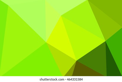 Multicolor green, yellow, orange polygonal illustration, which consist of triangles. Geometric background in Origami style with gradient. Triangular design for your business.