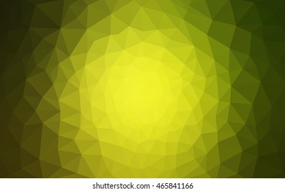 Multicolor green, yellow, orange polygonal illustration, which consist of triangles. Geometric background in Origami style with gradient. Triangular design for your business.