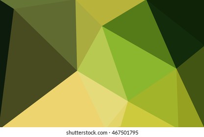 Multicolor green, yellow, orange polygonal illustration, which consist of triangles. Geometric background in Origami style with gradient. Triangular design for your business.