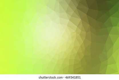Multicolor green, yellow, orange polygonal illustration, which consist of triangles. Geometric background in Origami style with gradient. Triangular design for your business.