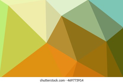 Multicolor green, yellow, orange polygonal illustration, which consist of triangles. Geometric background in Origami style with gradient. Triangular design for your business.