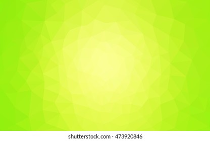 Multicolor green, yellow, orange polygonal illustration, which consist of triangles. Geometric background in Origami style with gradient. Triangular design for your business.