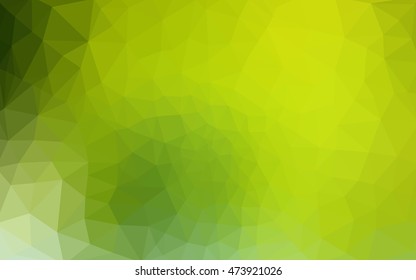 Multicolor green, yellow, orange polygonal illustration, which consist of triangles. Geometric background in Origami style with gradient. Triangular design for your business.