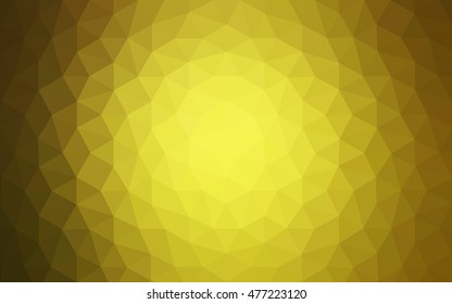 Multicolor green, yellow, orange polygonal illustration, which consist of triangles. Geometric background in Origami style with gradient. Triangular design for your business.