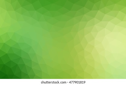 Multicolor green, yellow, orange polygonal illustration, which consist of triangles. Geometric background in Origami style with gradient. Triangular design for your business.