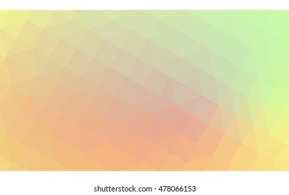 Multicolor green, yellow, orange polygonal illustration, which consist of triangles. Geometric background in Origami style with gradient. Triangular design for your business.