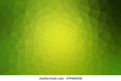 Multicolor green, yellow, orange polygonal illustration, which consist of triangles. Geometric background in Origami style with gradient. Triangular design for your business.