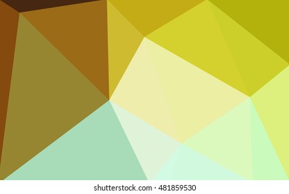 Multicolor green, yellow, orange polygonal illustration, which consist of triangles. Geometric background in Origami style with gradient. Triangular design for your business.