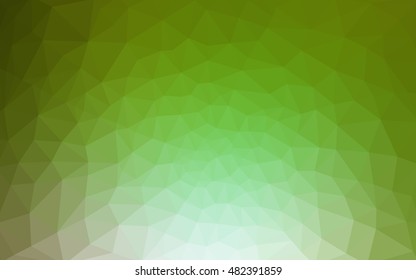 Multicolor green, yellow, orange polygonal illustration, which consist of triangles. Geometric background in Origami style with gradient. Triangular design for your business.