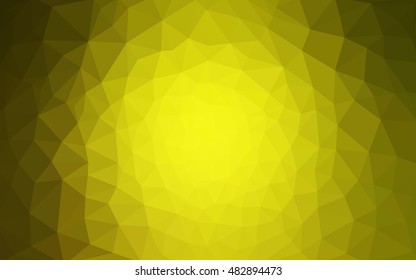 Multicolor green, yellow, orange polygonal illustration, which consist of triangles. Geometric background in Origami style with gradient. Triangular design for your business.