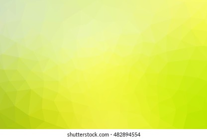Multicolor green, yellow, orange polygonal illustration, which consist of triangles. Geometric background in Origami style with gradient. Triangular design for your business.