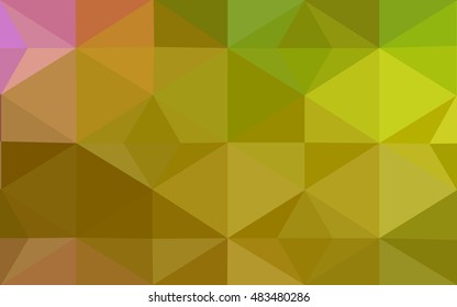 Multicolor green, yellow, orange polygonal illustration, which consist of triangles. Geometric background in Origami style with gradient. Triangular design for your business.