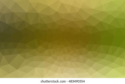 Multicolor green, yellow, orange polygonal illustration, which consist of triangles. Geometric background in Origami style with gradient. Triangular design for your business.