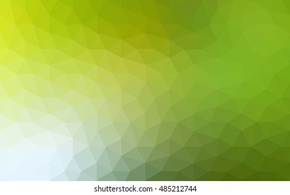 Multicolor green, yellow, orange polygonal illustration, which consist of triangles. Geometric background in Origami style with gradient. Triangular design for your business.