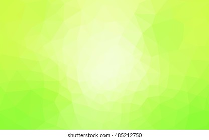 Multicolor green, yellow, orange polygonal illustration, which consist of triangles. Geometric background in Origami style with gradient. Triangular design for your business.