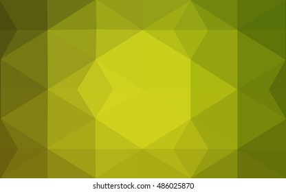 Multicolor green, yellow, orange polygonal illustration, which consist of triangles. Geometric background in Origami style with gradient. Triangular design for your business.