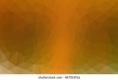 Multicolor green, yellow, orange polygonal illustration, which consist of triangles. Geometric background in Origami style with gradient. Triangular design for your business.