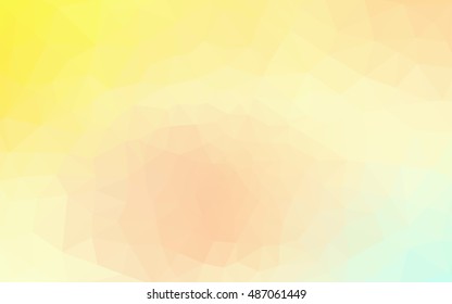 Multicolor green, yellow, orange polygonal illustration, which consist of triangles. Geometric background in Origami style with gradient. Triangular design for your business.