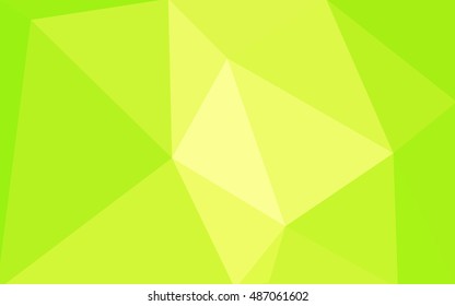 Multicolor green, yellow, orange polygonal illustration, which consist of triangles. Geometric background in Origami style with gradient. Triangular design for your business.
