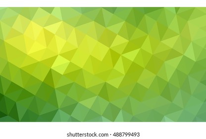 Multicolor green, yellow, orange polygonal illustration, which consist of triangles. Geometric background in Origami style with gradient. Triangular design for your business.
