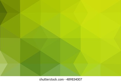 Multicolor green, yellow, orange polygonal illustration, which consist of triangles. Geometric background in Origami style with gradient. Triangular design for your business.