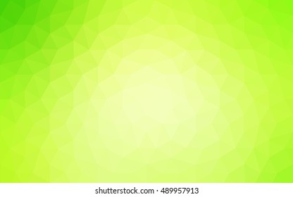 Multicolor green, yellow, orange polygonal illustration, which consist of triangles. Geometric background in Origami style with gradient. Triangular design for your business.
