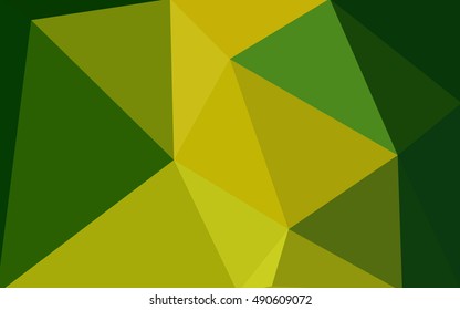 Multicolor green, yellow, orange polygonal illustration, which consist of triangles. Geometric background in Origami style with gradient. Triangular design for your business.