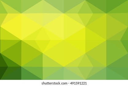 Multicolor green, yellow, orange polygonal illustration, which consist of triangles. Geometric background in Origami style with gradient. Triangular design for your business.