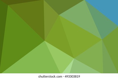 Multicolor green, yellow, orange polygonal illustration, which consist of triangles. Geometric background in Origami style with gradient. Triangular design for your business.